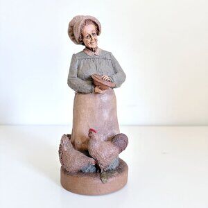 TOM CLARK FIGURINE MINNIE 1993 COUNTRY PEOPLE SERIES CHICKENS #73